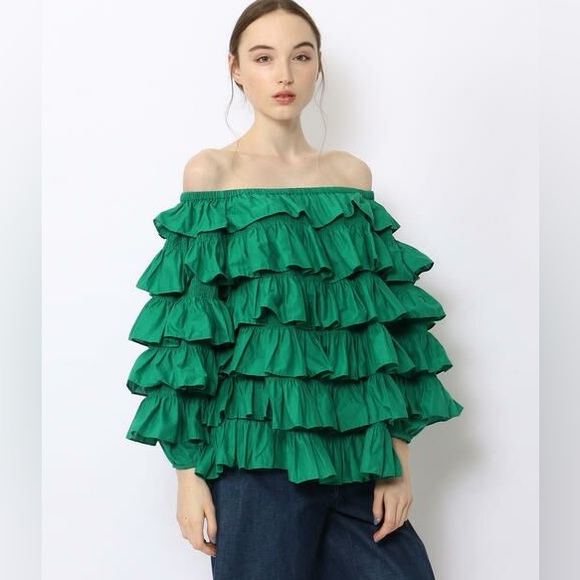 NWT Merlette Galapagos Ruffled Blouse